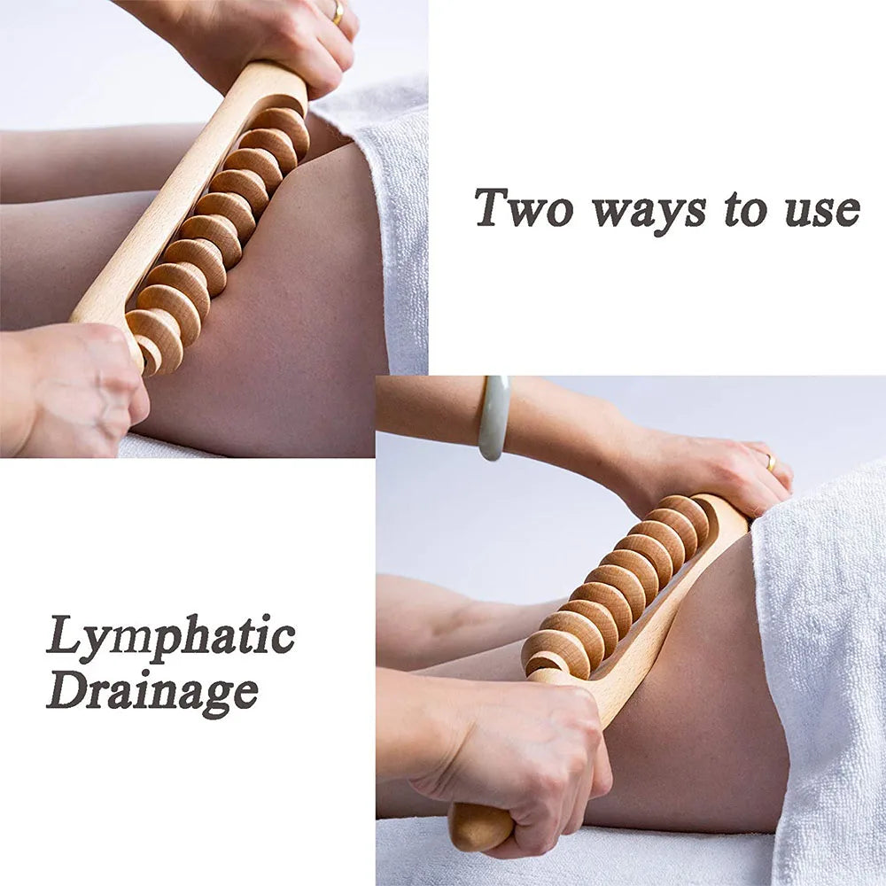 Wooden Lymphatic Drainage Roller